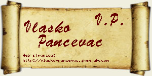 Vlaško Pančevac vizit kartica